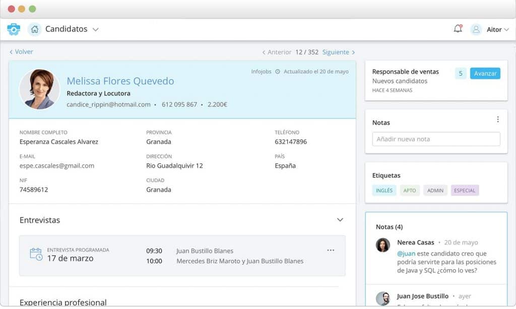 Software de reclutamiento
