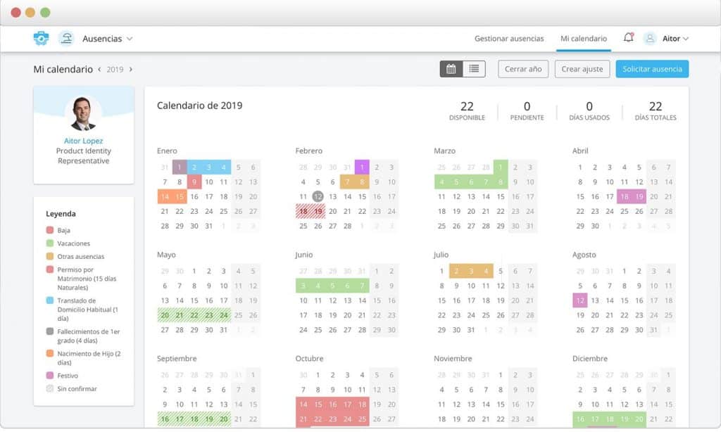 software para gestionar vacaciones y ausencias para equipos de recursos humanos