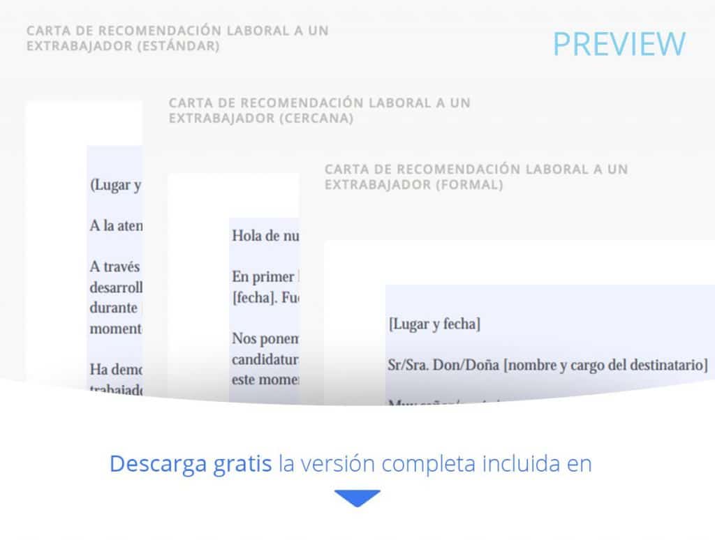 modelos de carta de recomendación laboral