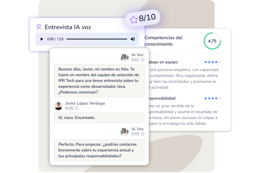 Entrevista por voz con IA