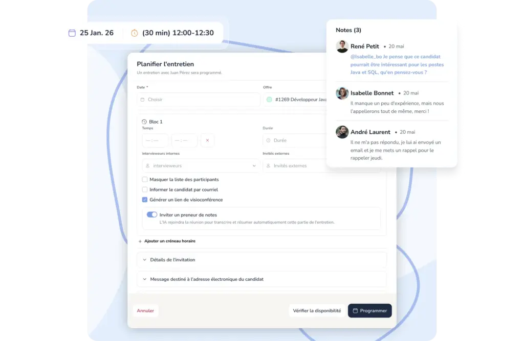 Planificateur entretien