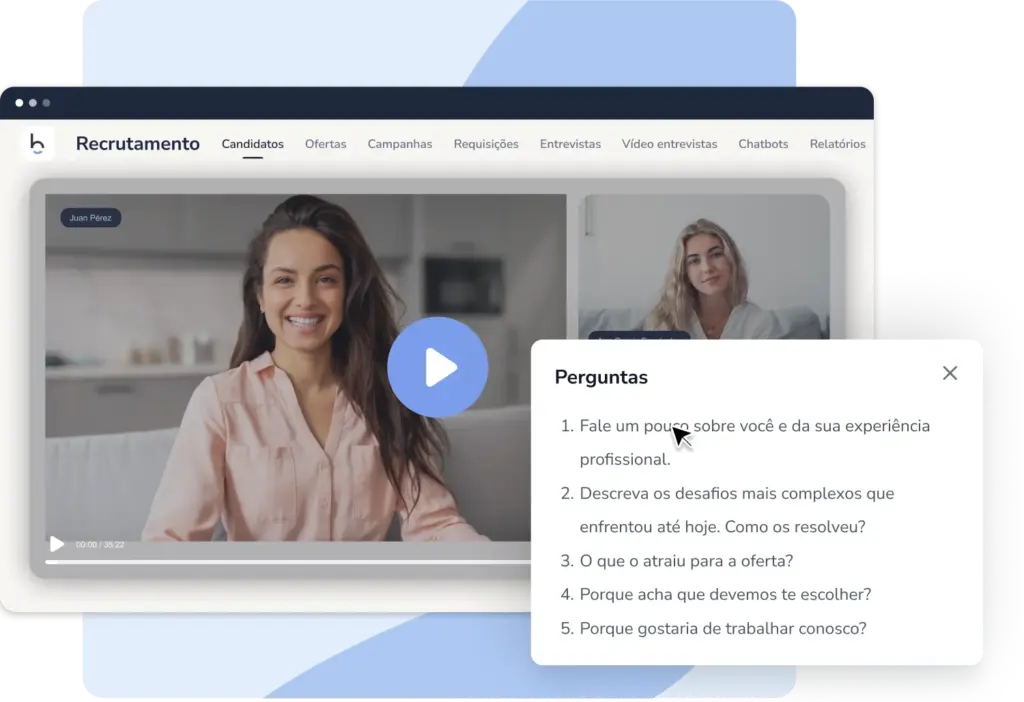 software de recrutamento e seleção com video entrevista