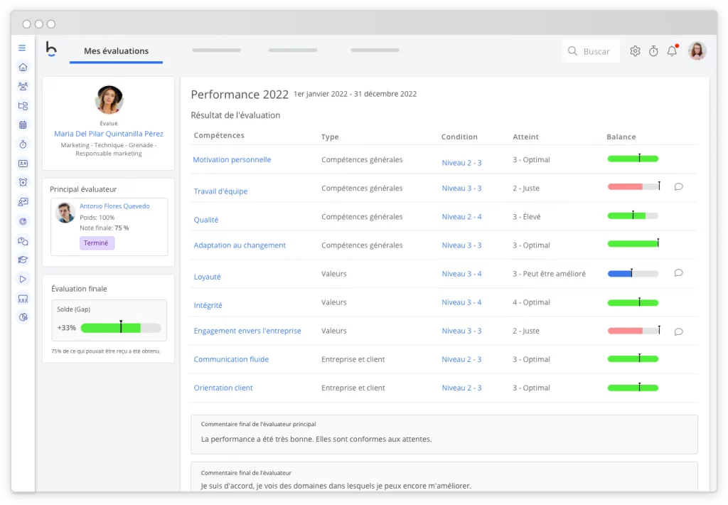 Logiciel d’évaluation des compétences