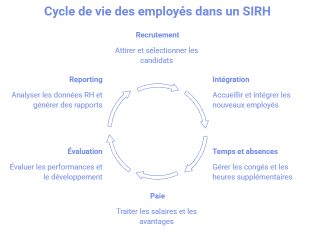 Cycle de vie des employés dans un SIRH