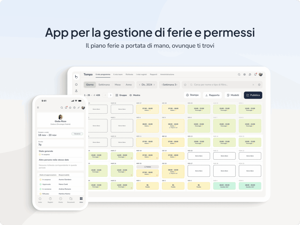 app per la gestione di ferie e permessi