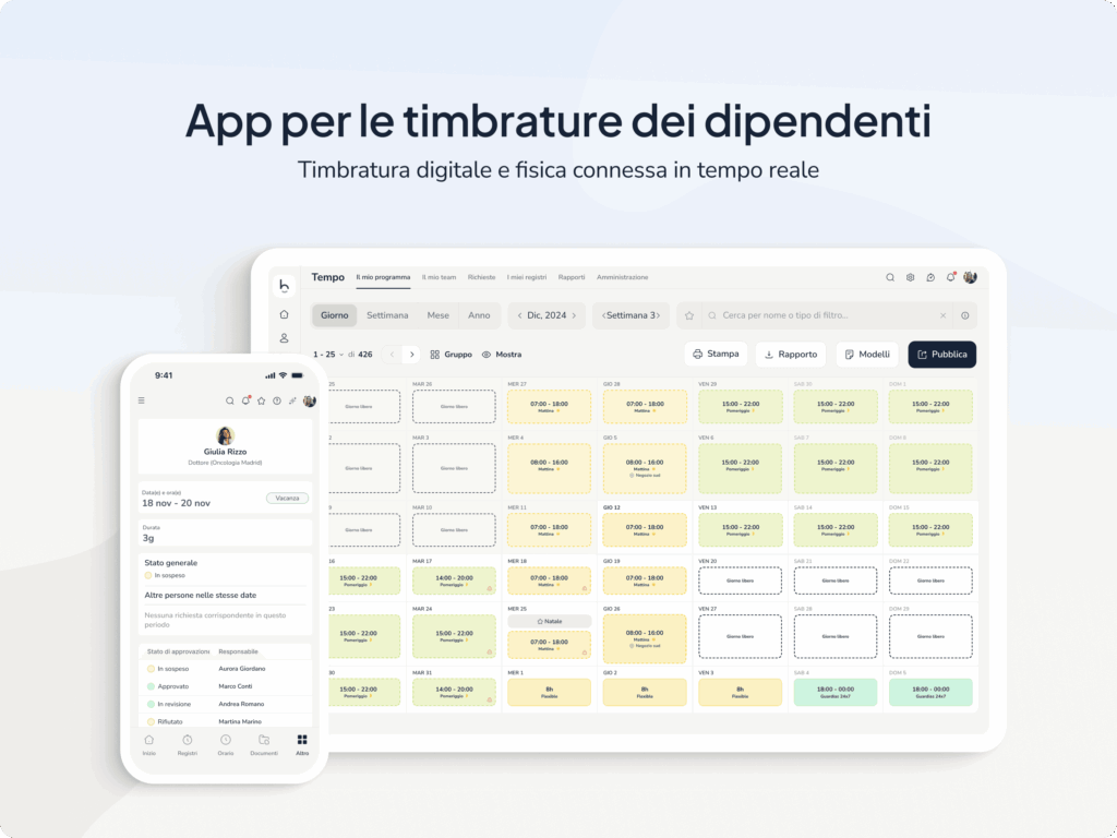 app per le timbrature dei dipendenti
