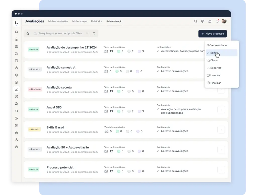 Software de avaliação de desempenho