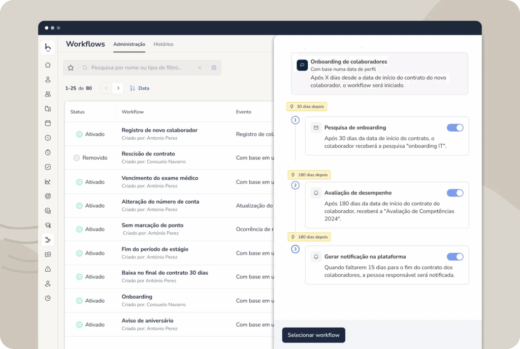 Software de workflows para recursos humanos