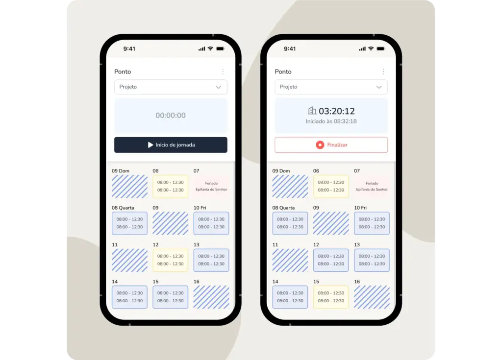 app controle de ponto