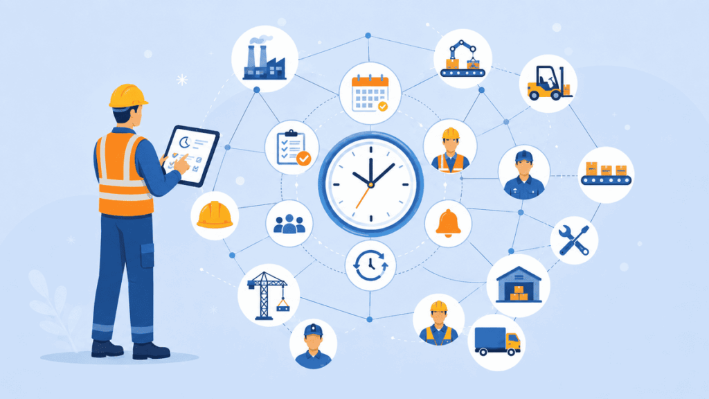 Gestion du temps dans les industries et les usines