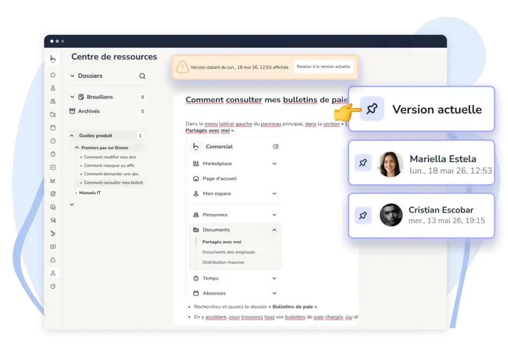 Centre de ressources - version actuelle