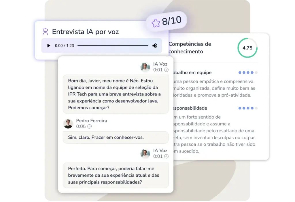 entrevista com IA por voz