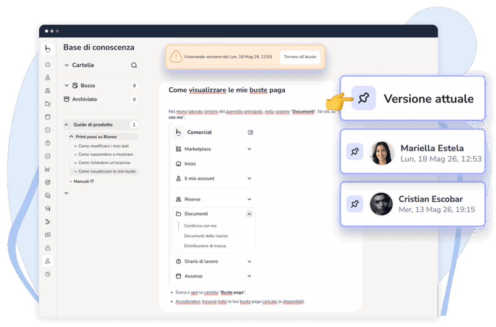 Editor di contenuti della knowledge base