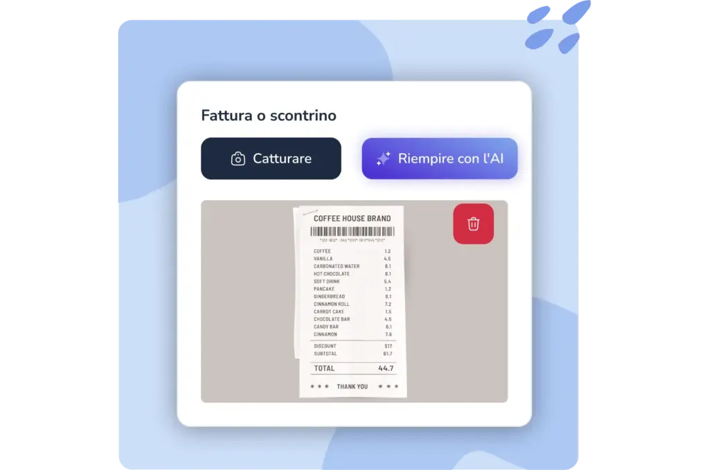 OCR sulle note spese firmate

