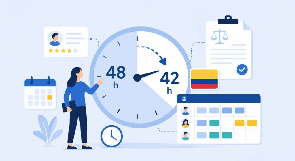 Reducción de la jornada laboral en Colombia