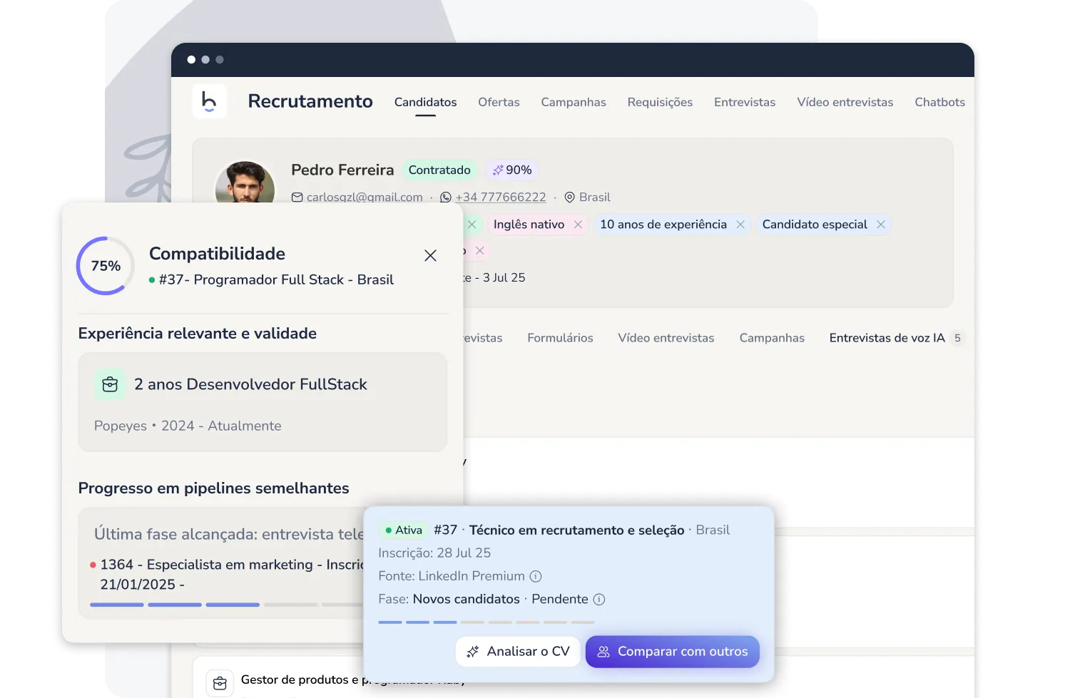 software de recrutamento com compatibilidade por IA